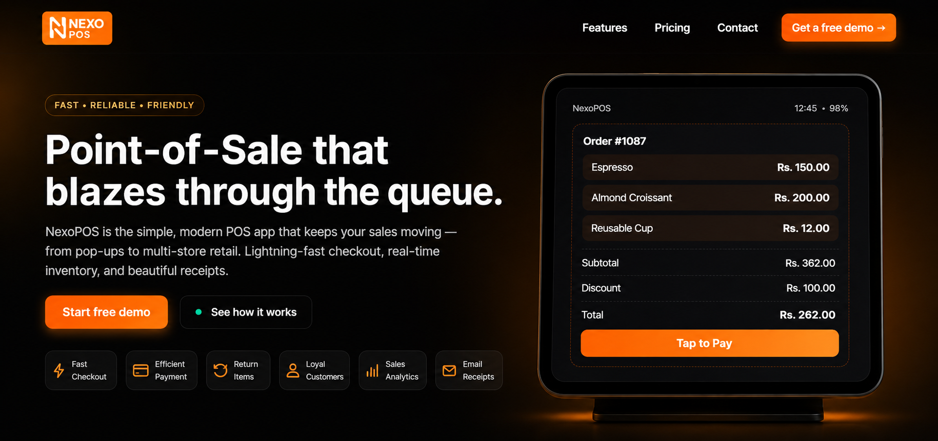 NEXO POS Website project preview